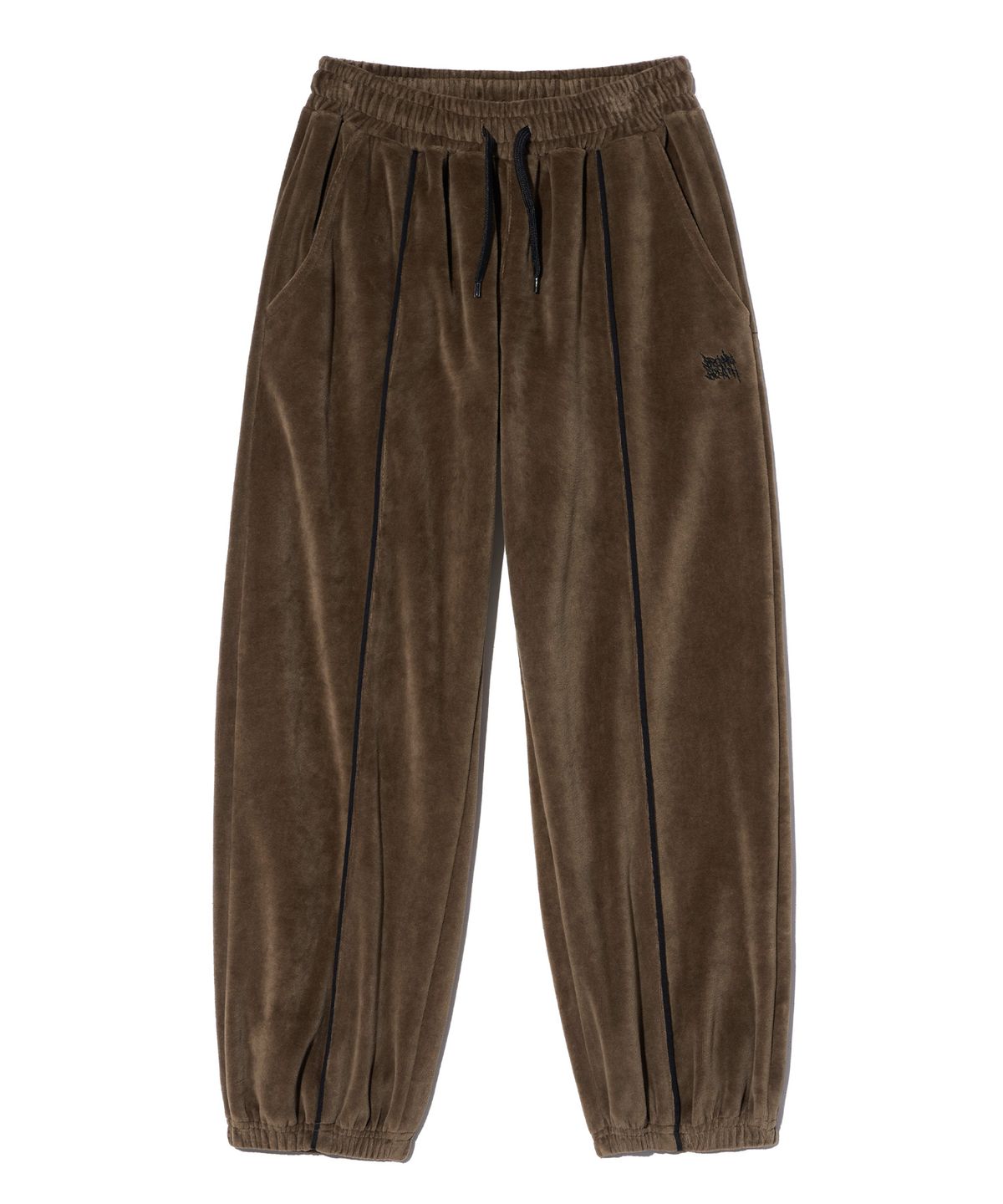 브라운브레스 키즈(BROWNBREATH KIDS) KIDS VELOUR PIPING PANTS - BROWN