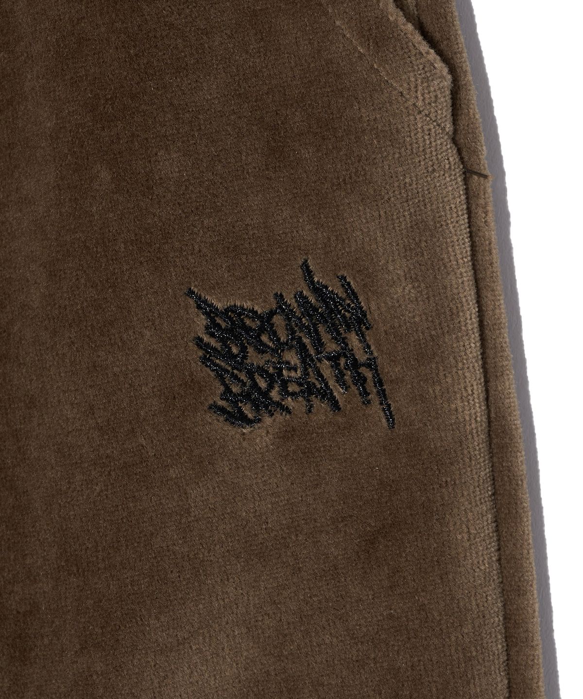 브라운브레스 키즈(BROWNBREATH KIDS) KIDS VELOUR PIPING PANTS - BROWN