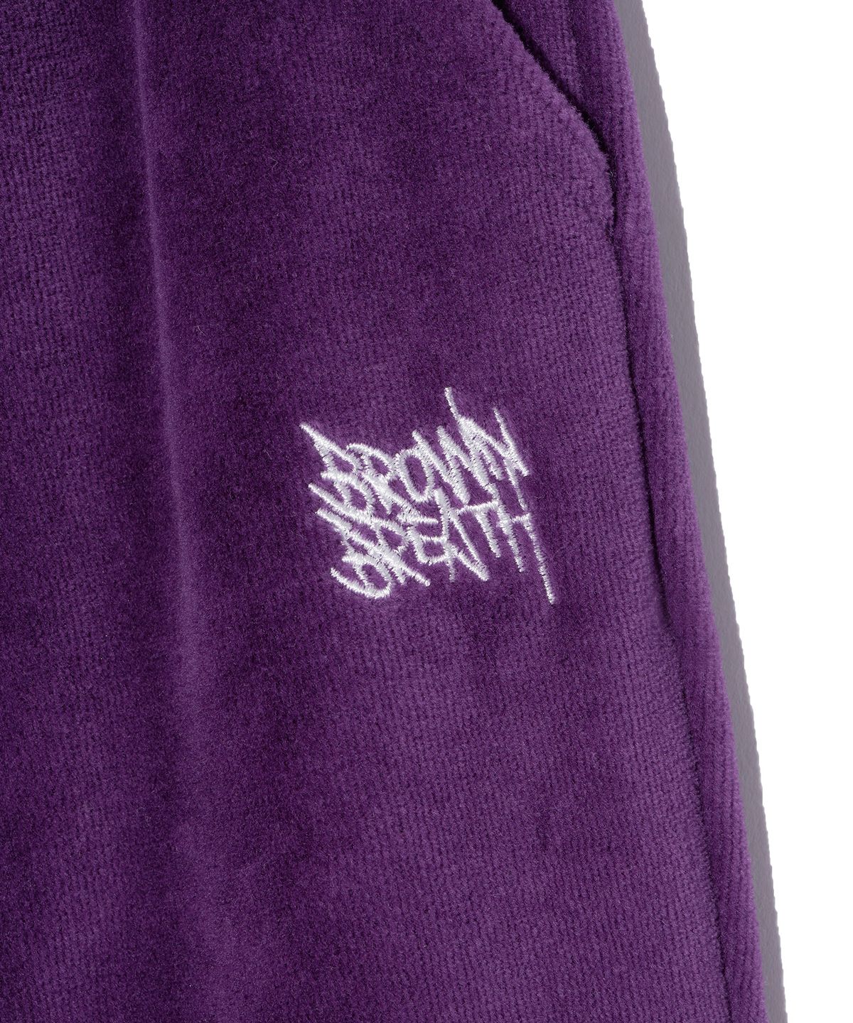 브라운브레스 키즈(BROWNBREATH KIDS) KIDS VELOUR PIPING PANTS - PURPLE