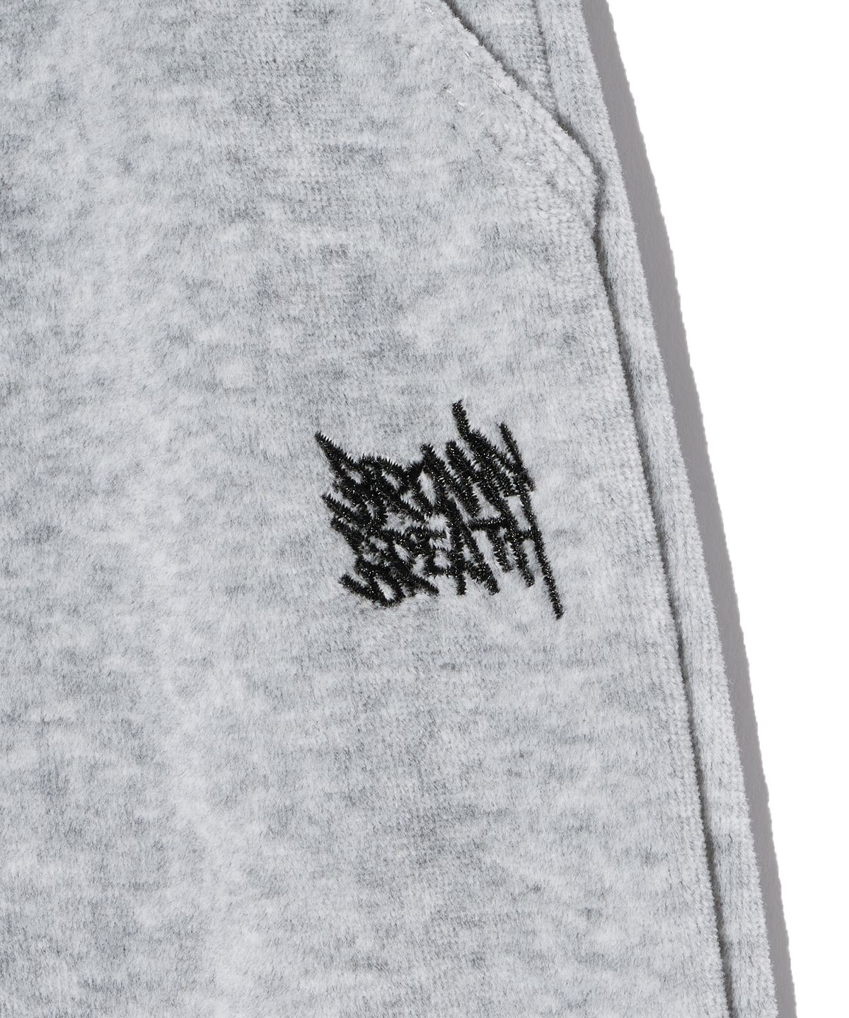 브라운브레스 키즈(BROWNBREATH KIDS) KIDS VELOUR PIPING PANTS - MELANGE GREY