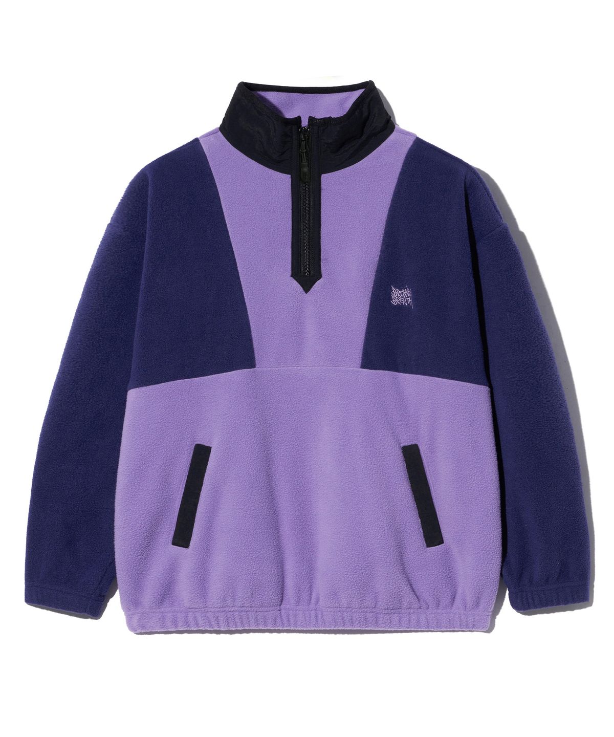 브라운브레스 키즈(BROWNBREATH KIDS) KIDS FLEECE HALF ZIP UP - PURPLE