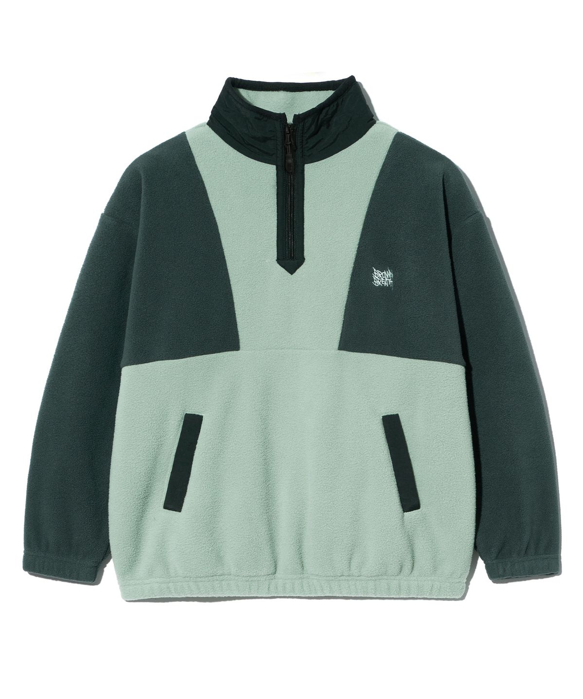 브라운브레스 키즈(BROWNBREATH KIDS) KIDS FLEECE HALF ZIP UP - MINT GREY