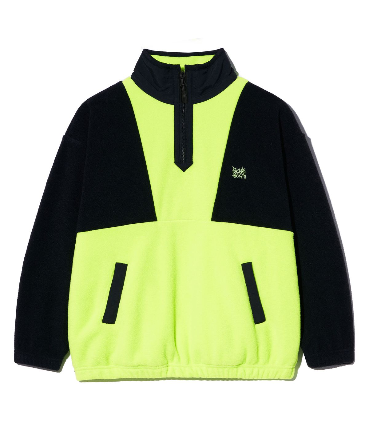 브라운브레스 키즈(BROWNBREATH KIDS) KIDS FLEECE HALF ZIP UP - LIME