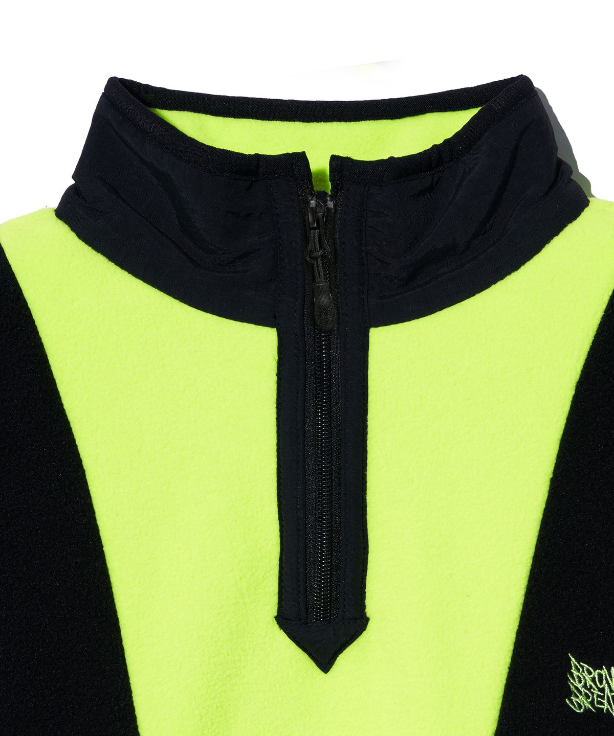 브라운브레스 키즈(BROWNBREATH KIDS) KIDS FLEECE HALF ZIP UP - LIME