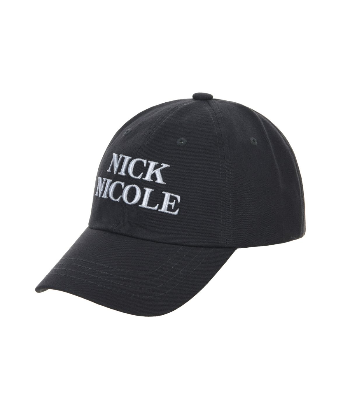닉앤니콜(NICK&NICOLE) ORIGINALS NICOLE BALL CAP_CHARCOAL WHITE