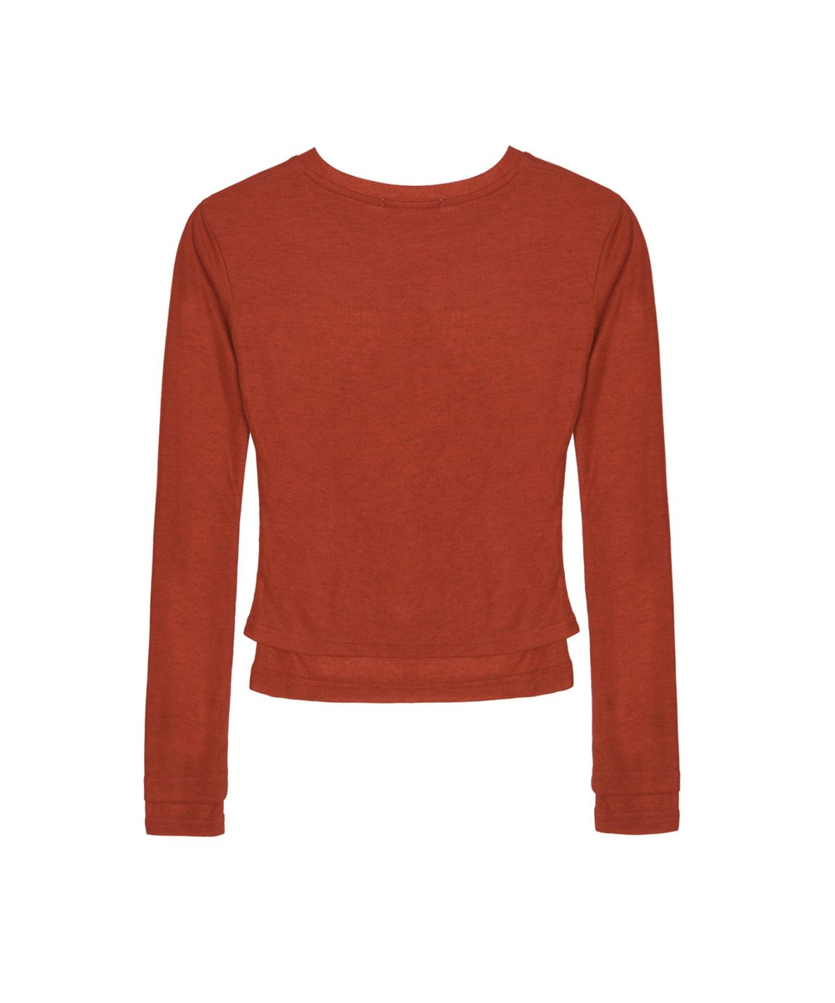 닉앤니콜(NICK&NICOLE) MINIMAL DOUBLE LAYERED LONG SLEEVE TOP_RED
