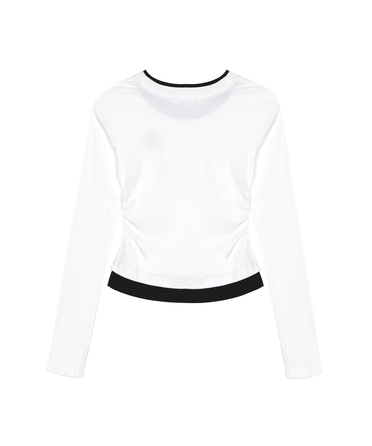 닉앤니콜(NICK&NICOLE) SHIRRING DOUBLE LAYERED TOP_IVORY