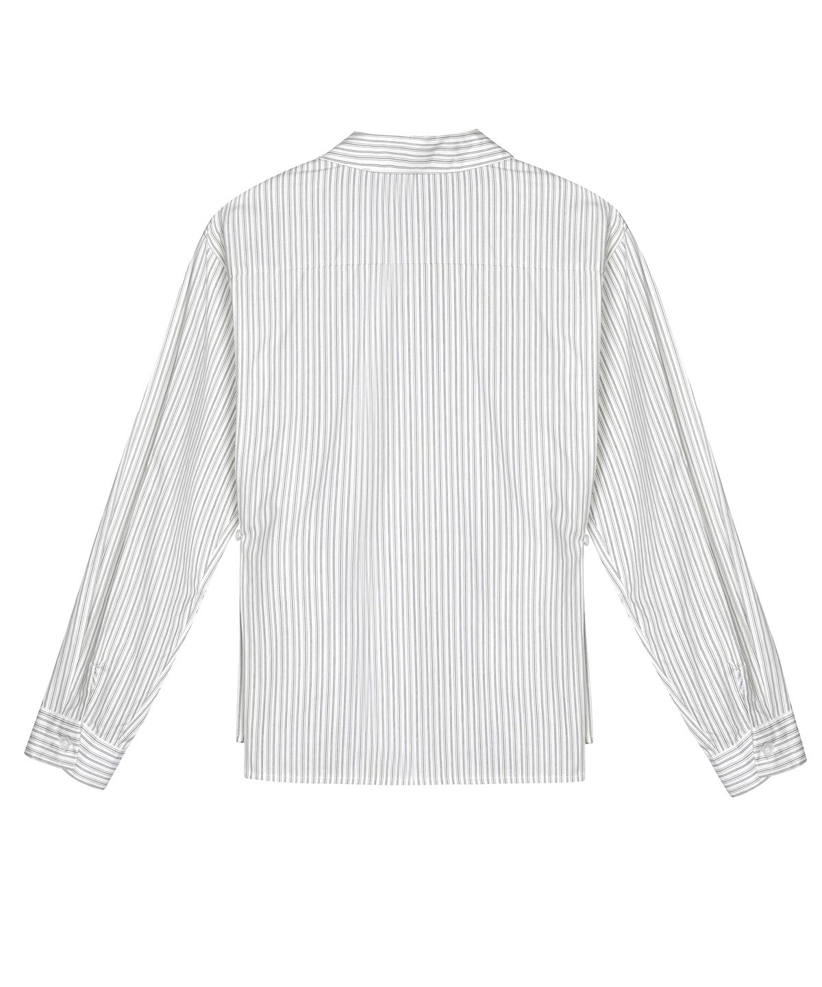 닉앤니콜(NICK&NICOLE) NICOLE LABEL STRIPE WRINKLE SLEEVE SHIRT_IVORY
