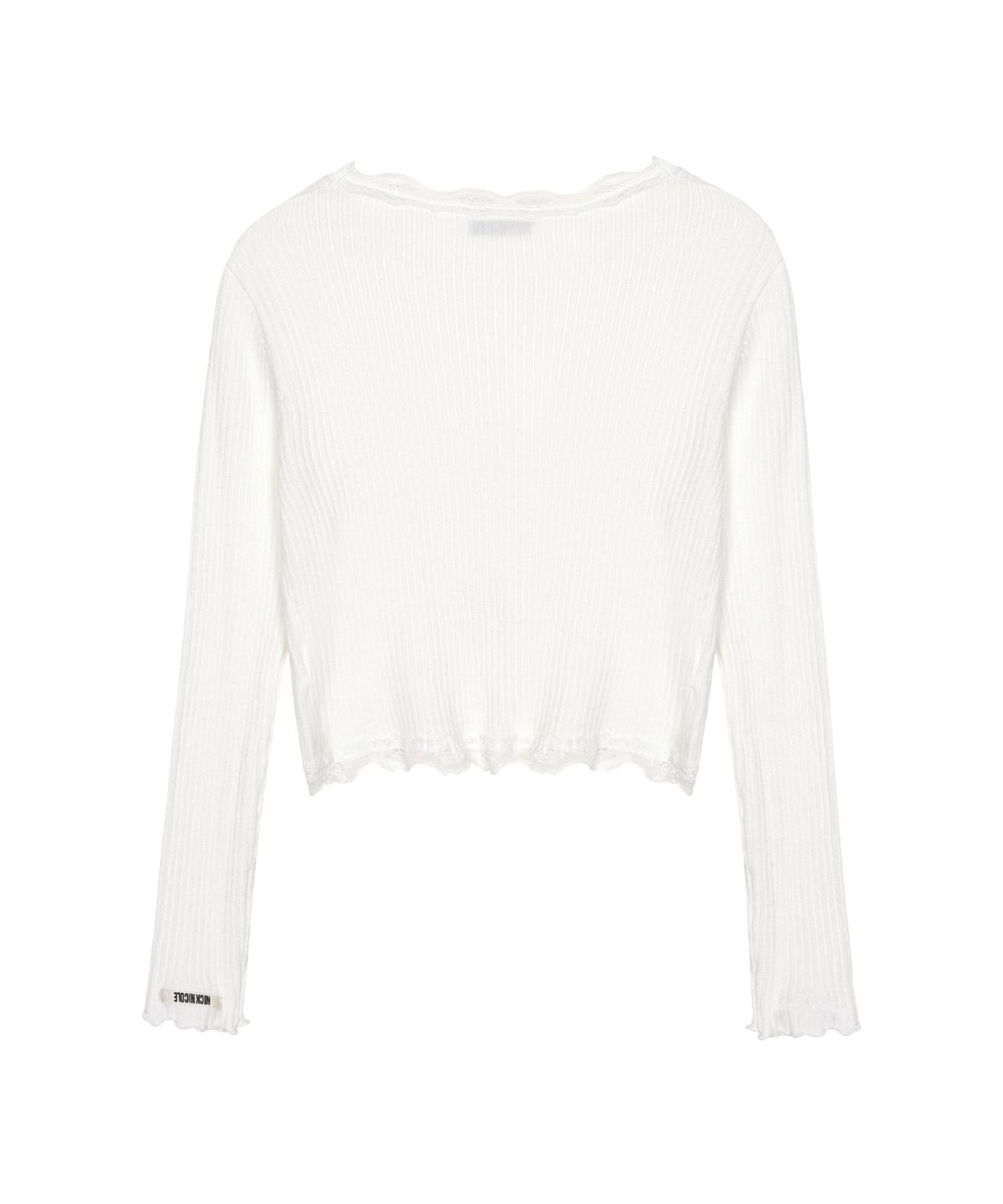 닉앤니콜(NICK&NICOLE) LACE FRILL ESSENTIAL CROP CARDIGAN_3 COLOR