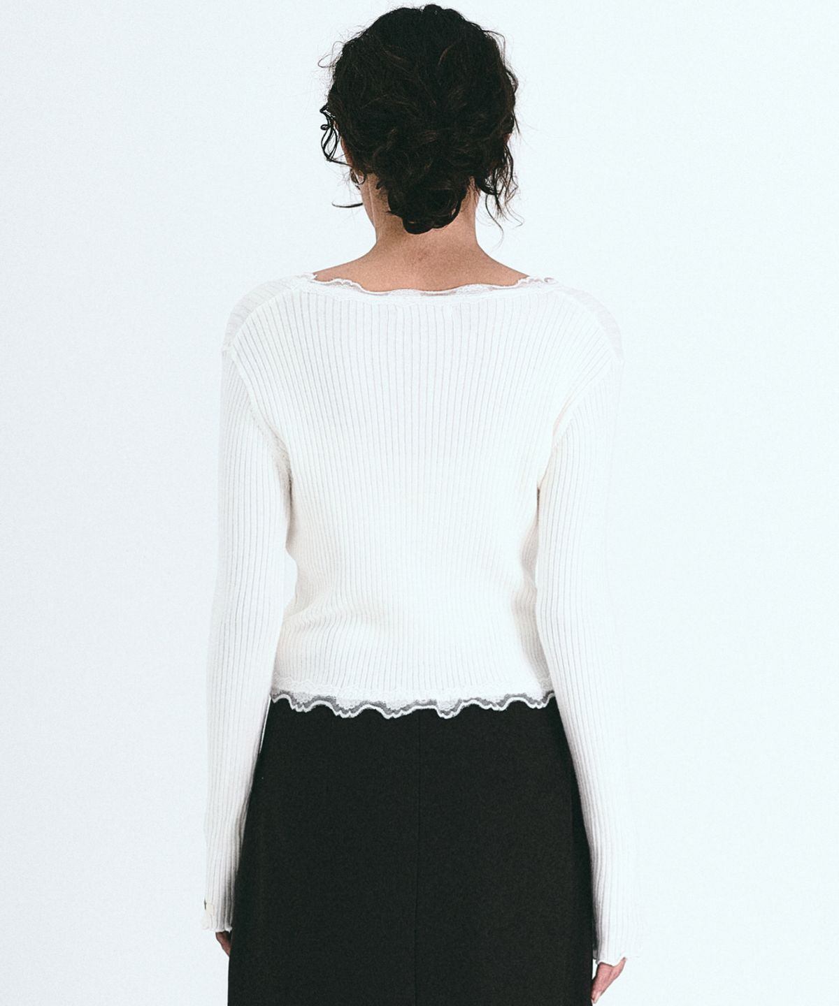 닉앤니콜(NICK&NICOLE) LACE FRILL ESSENTIAL CROP CARDIGAN_3 COLOR