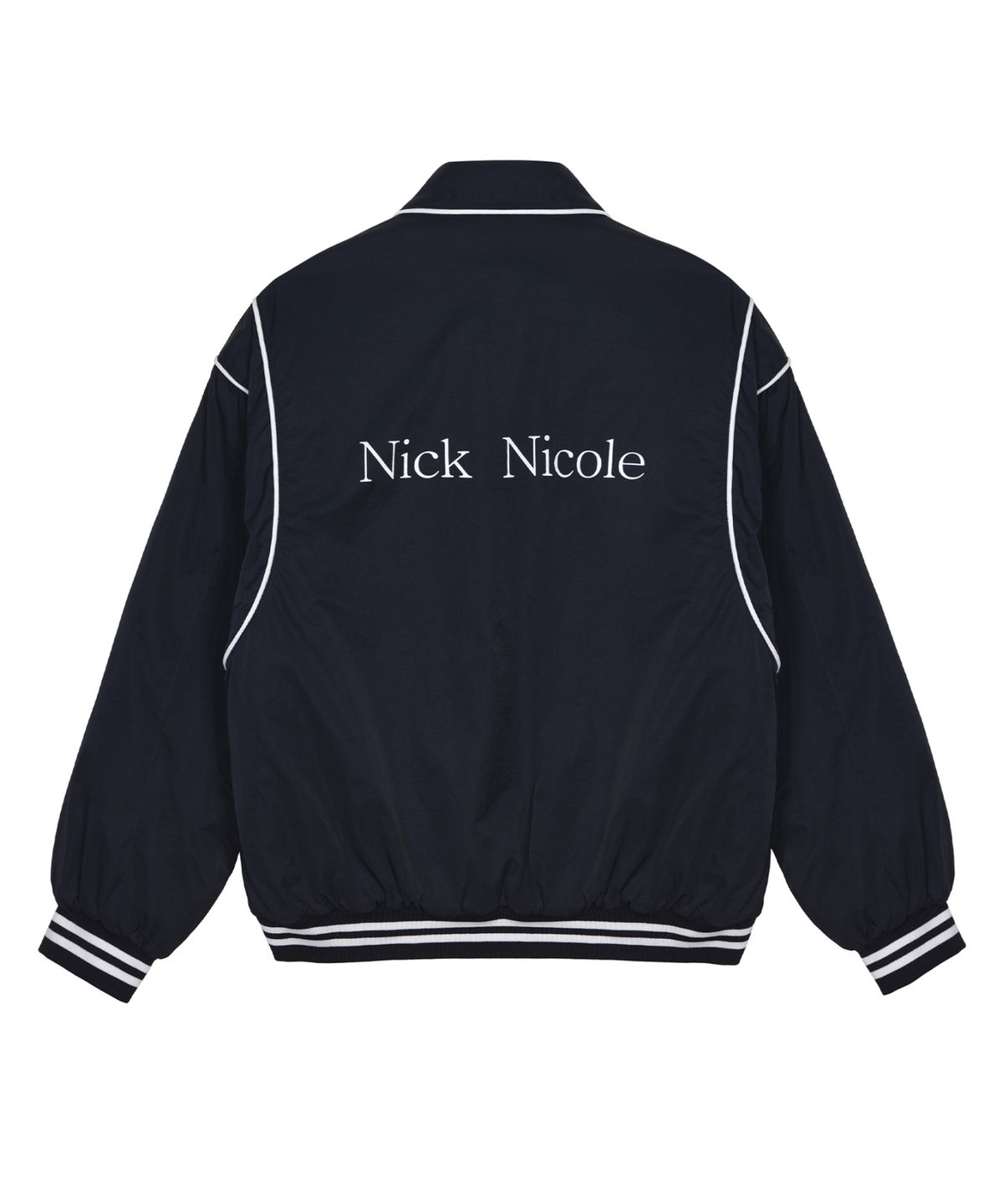 닉앤니콜(NICK&NICOLE) NICOLE VARSITY PADDING JUMPER_NAVY