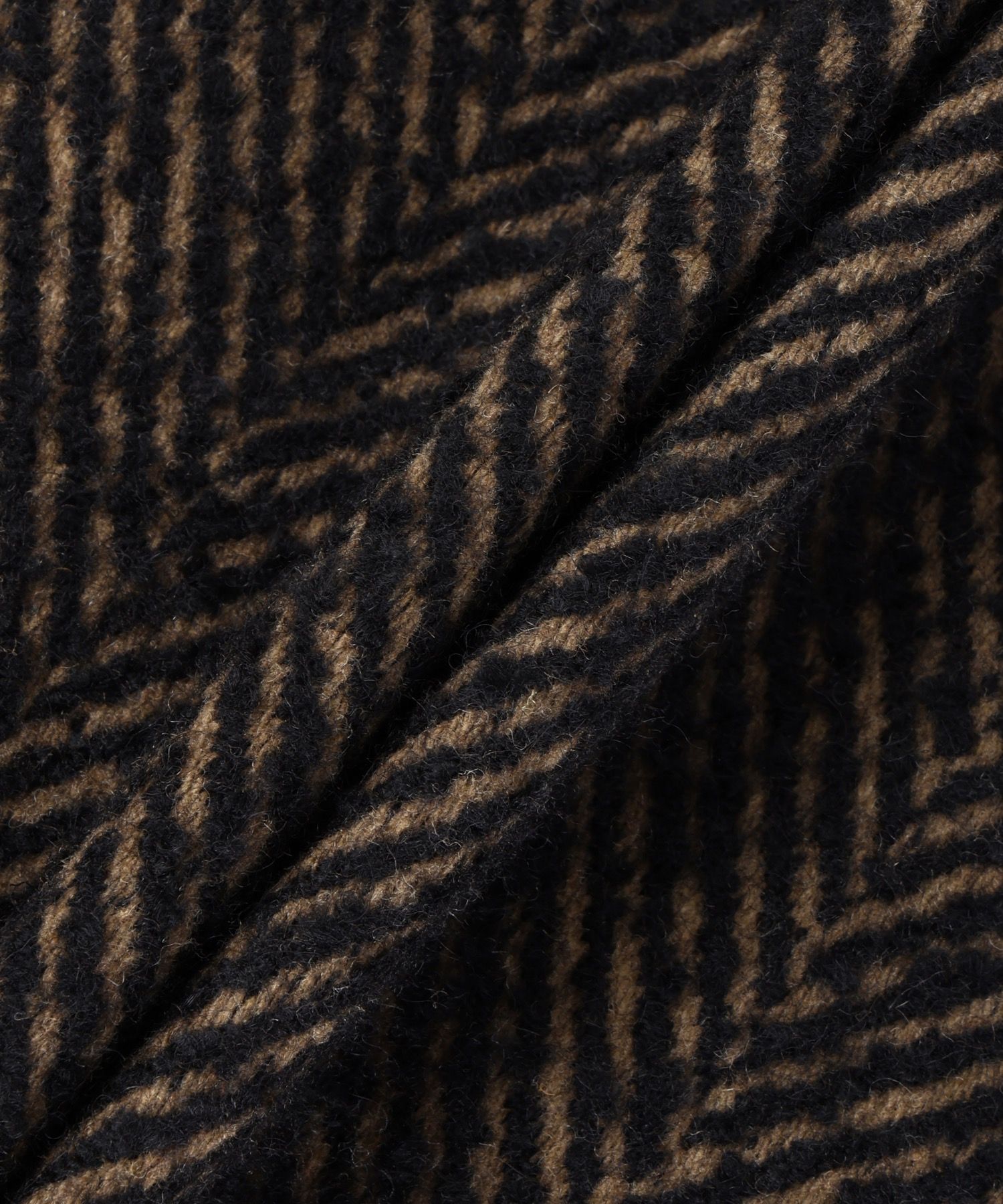 MUSINSA | GANNI Herringbone Wool Midi Jacket - Shitake