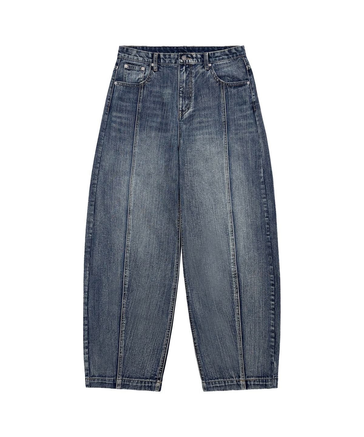 오픈야드(오와이)(OPENYARD(OY)) STITCHED WIDE VOLUME PANTS - WASHED BLUE