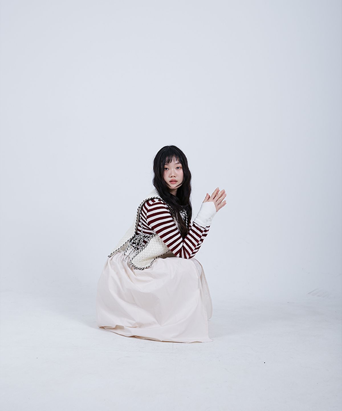 코튼리버스클럽(COTTONREBIRTHCLUB) 코튼 서스펜더 스커트 (아이보리)