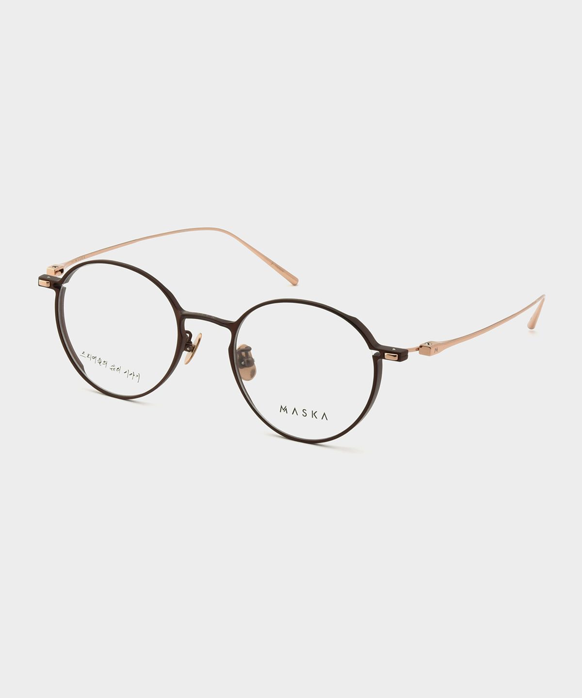 마스카(MASKA) Cloud_T_GREEN 48 05R 클라우드그린 T 48 브라운 로즈골드