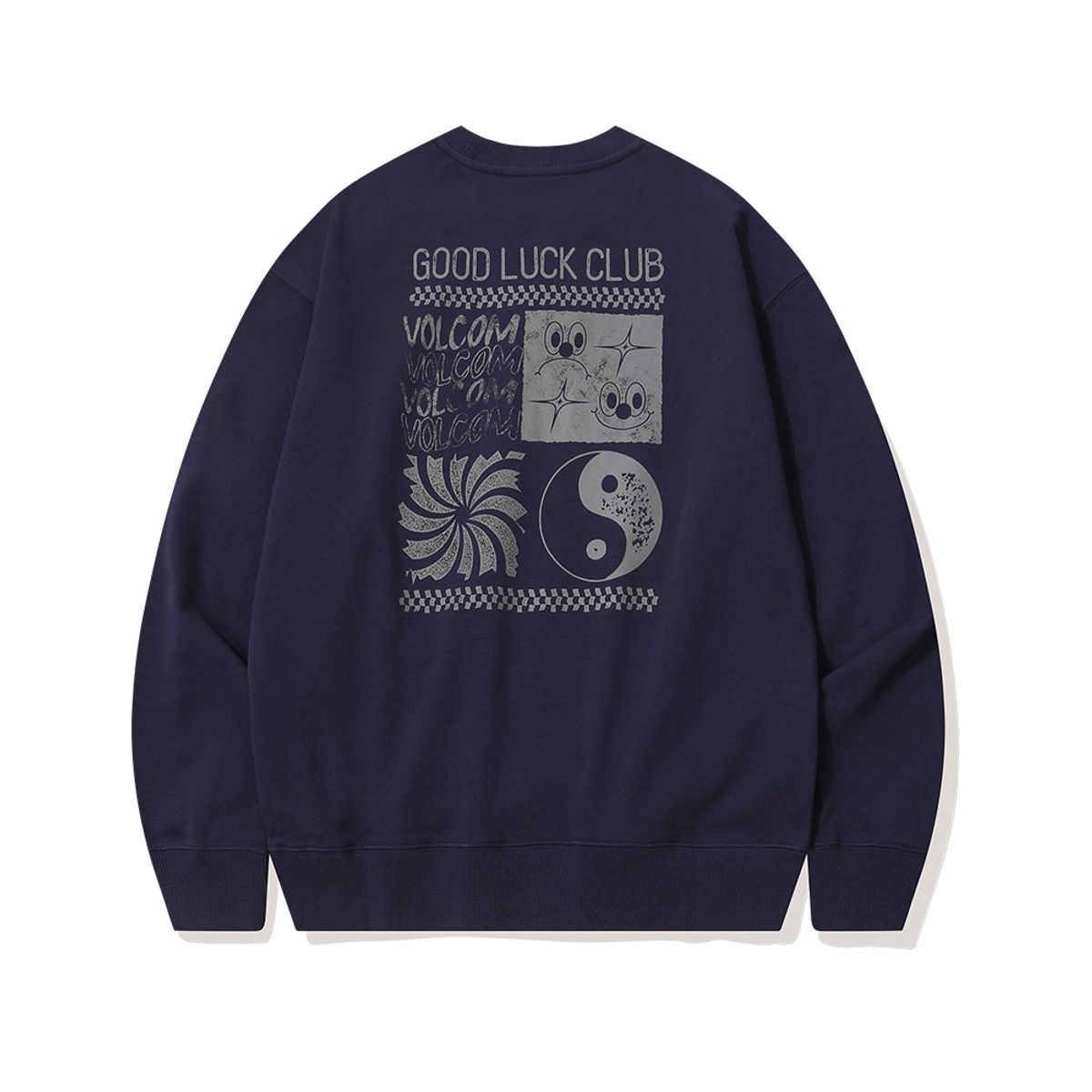 볼컴(VOLCOM) 굿 럭 클럽 오버핏 맨투맨 (다크 바이올렛) VA243RM002