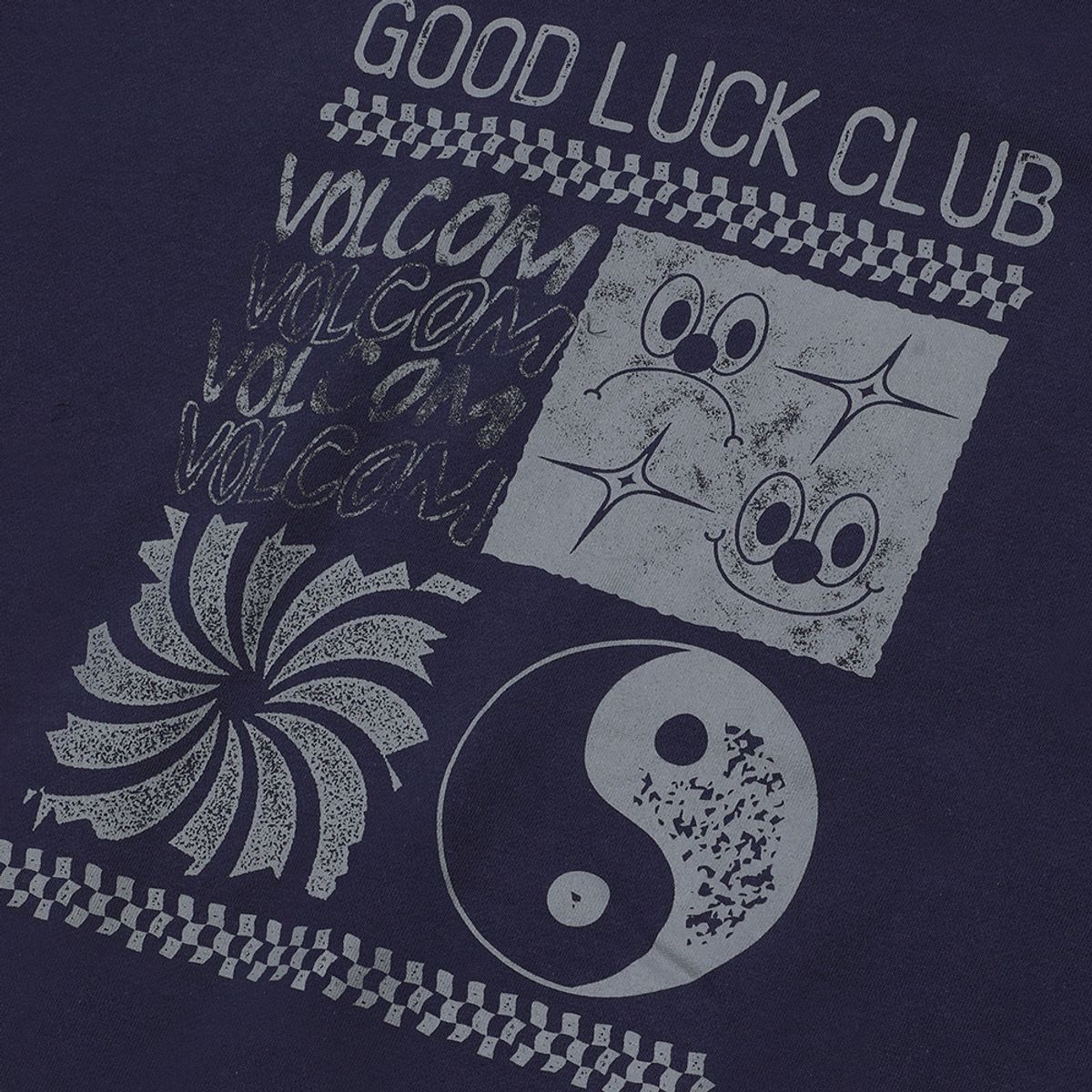 볼컴(VOLCOM) 굿 럭 클럽 오버핏 맨투맨 (다크 바이올렛) VA243RM002