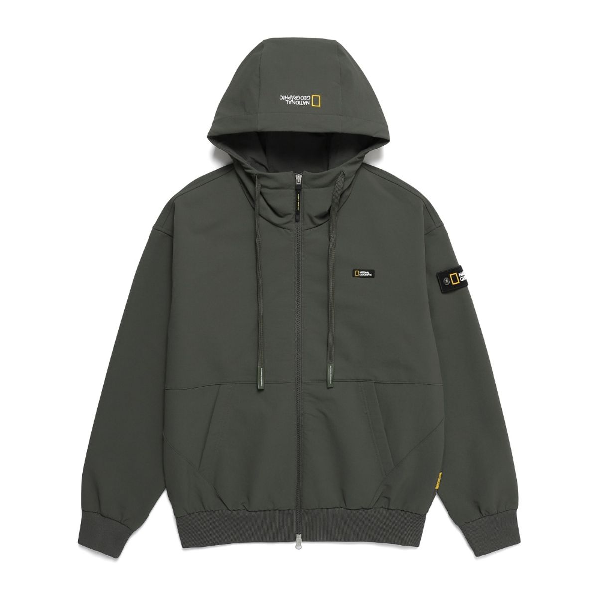 내셔널지오그래픽(NATIONALGEOGRAPHIC) N244UFT950 아르켈론 더블웜 기모 우븐 후드 집업 F KHAKI