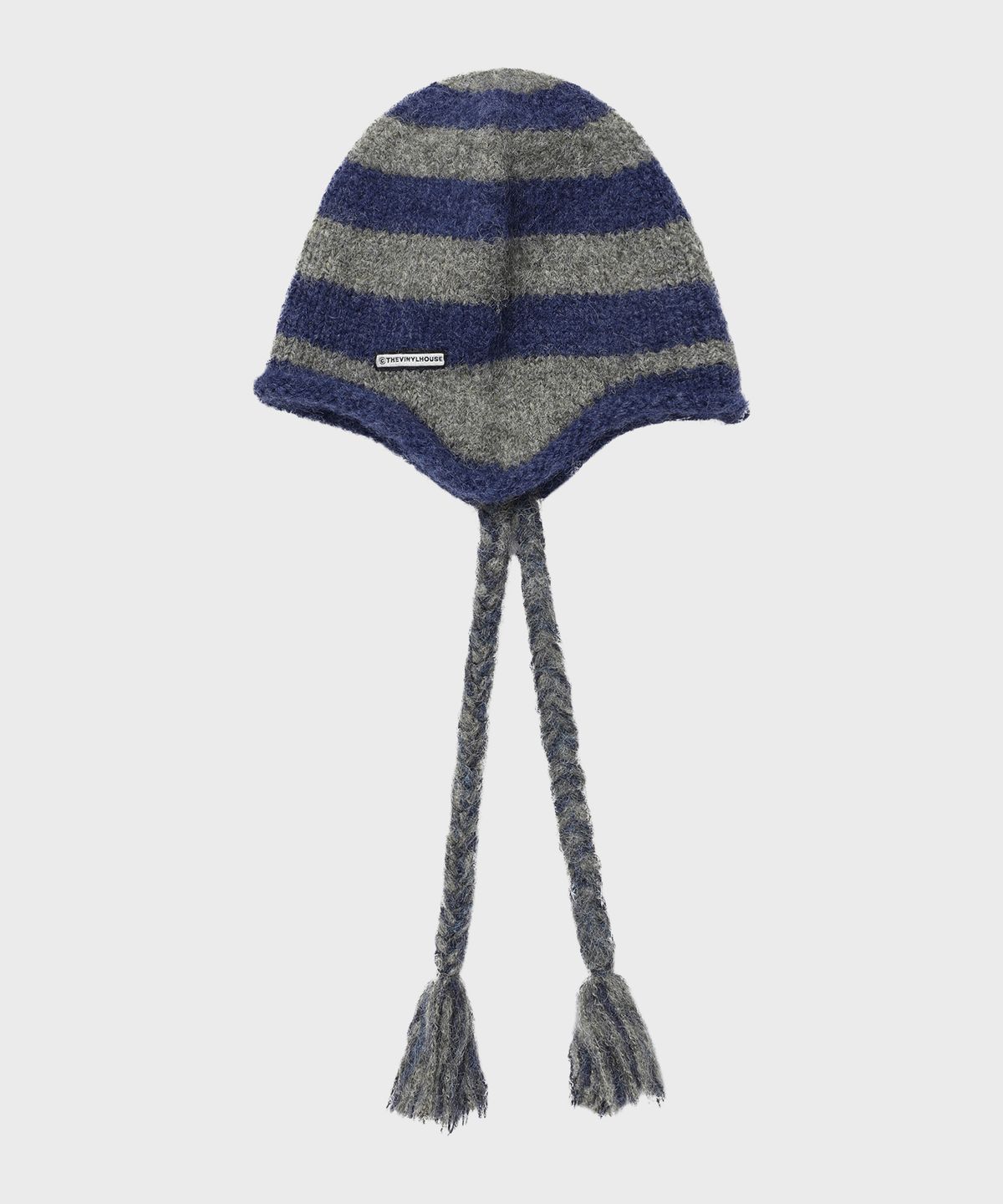 더바이닐하우스(THEVINYLHOUSE) EAR FLAP STRIPE BEANIE GREEN