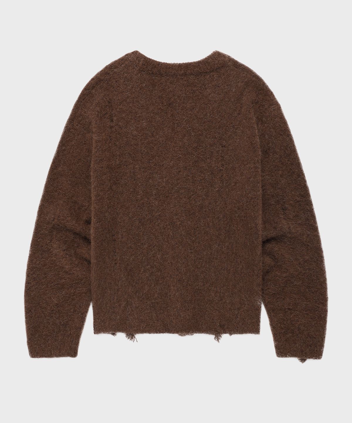 더바이닐하우스(THEVINYLHOUSE) GRUNGE CARDIGAN BROWN