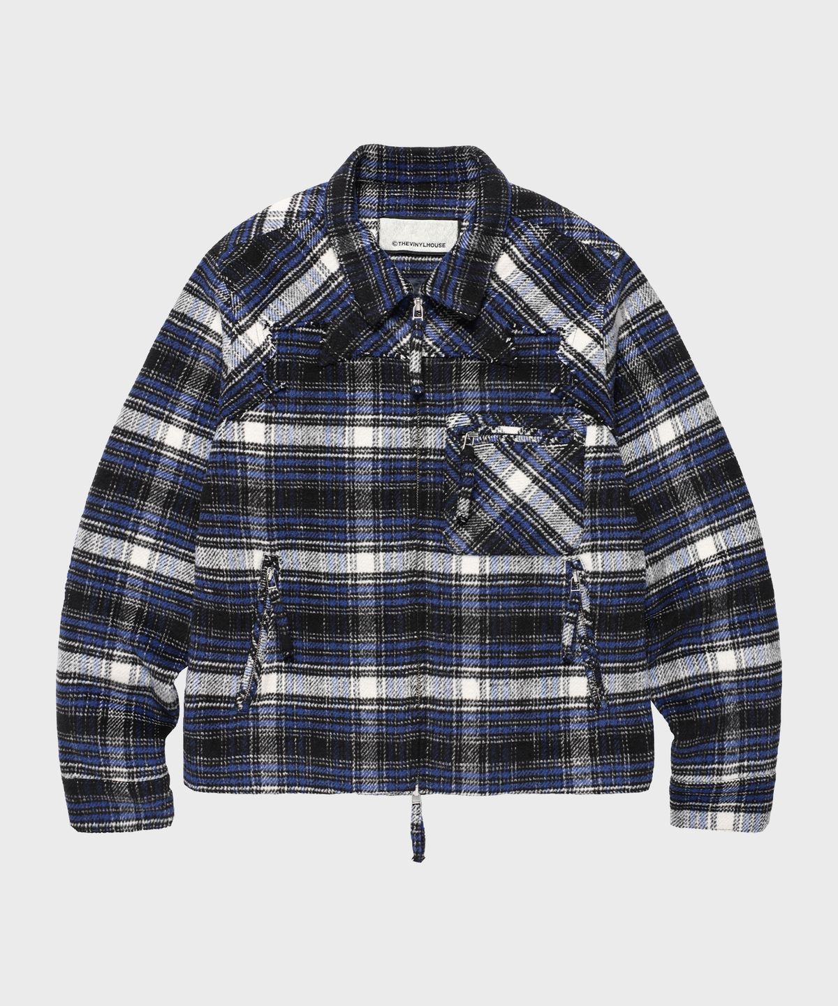더바이닐하우스(THEVINYLHOUSE) FLANNEL JACKET BLUE