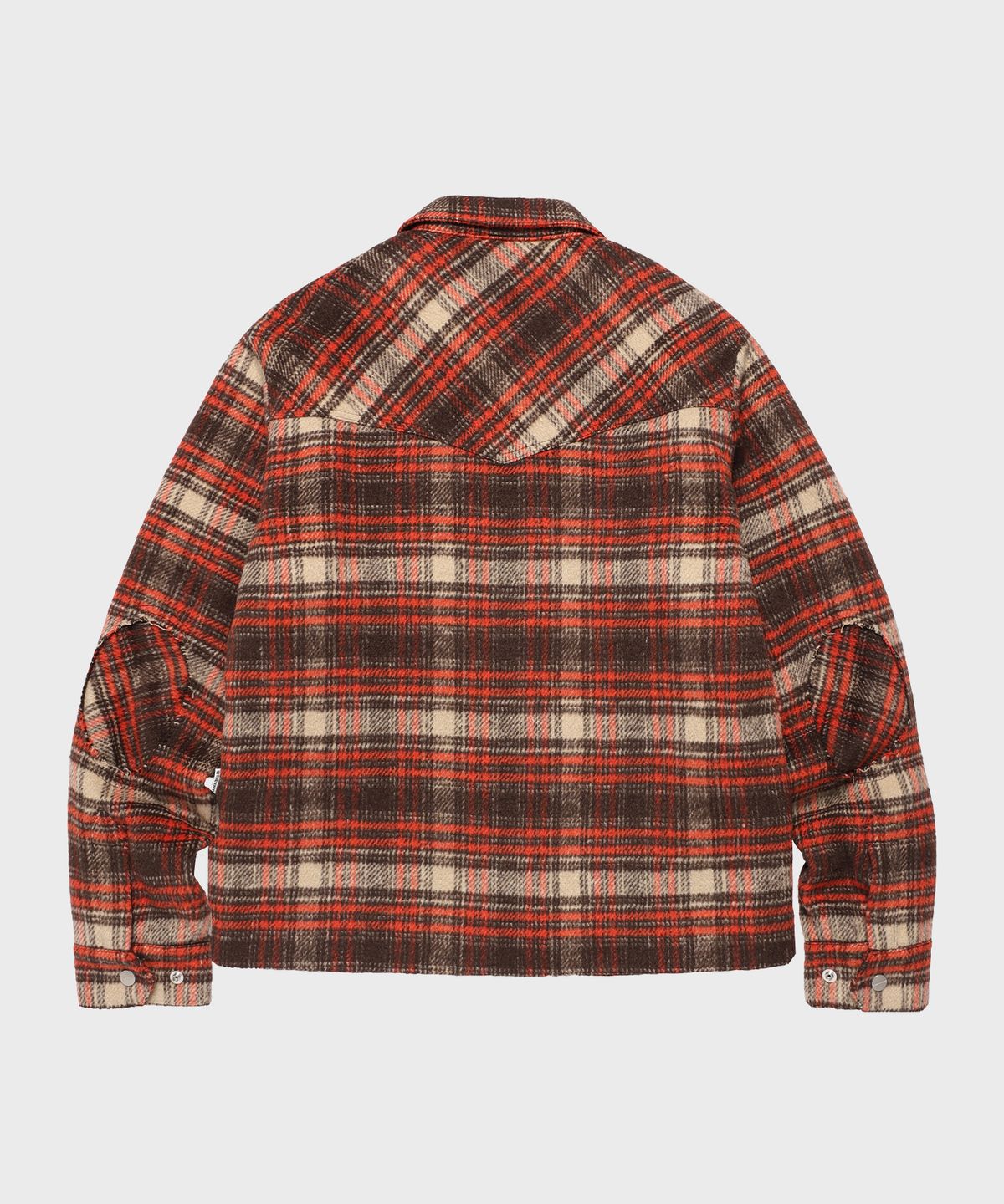 더바이닐하우스(THEVINYLHOUSE) FLANNEL JACKET BROWN