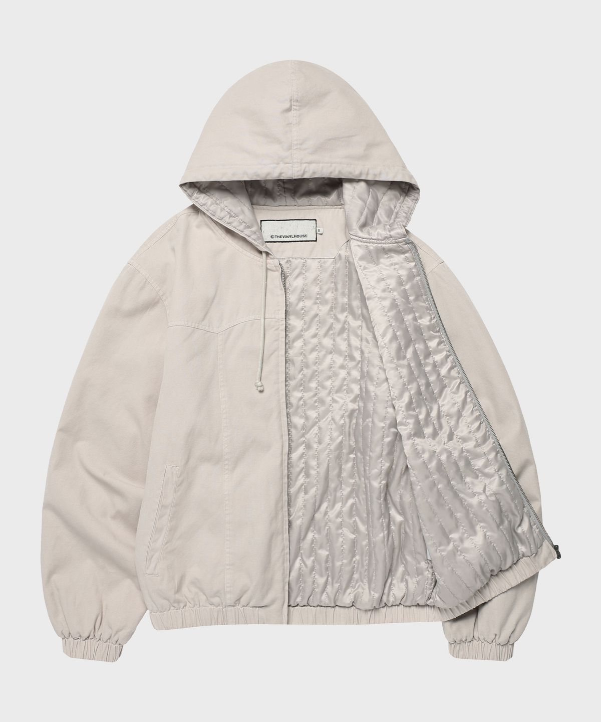 더바이닐하우스(THEVINYLHOUSE) DYED HOODED WORK JACKET  SAND