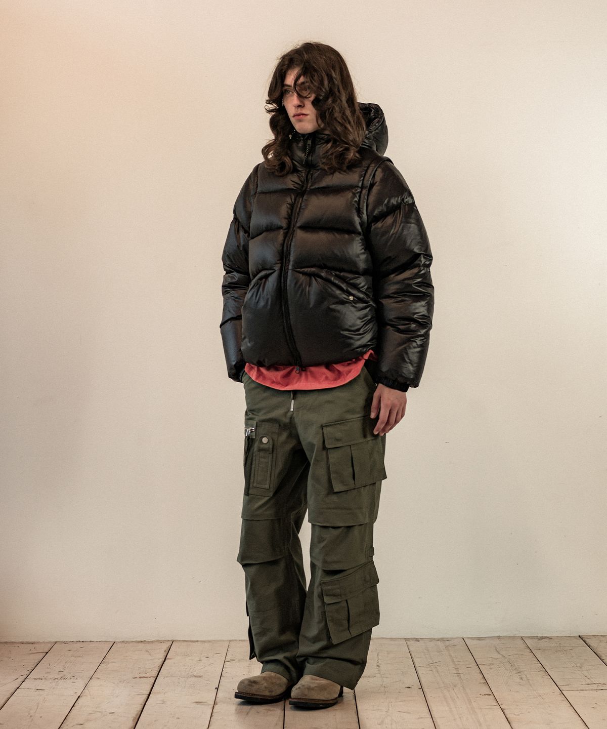 더바이닐하우스(THEVINYLHOUSE) REVERSIBLE PADDED JACKET BLACK