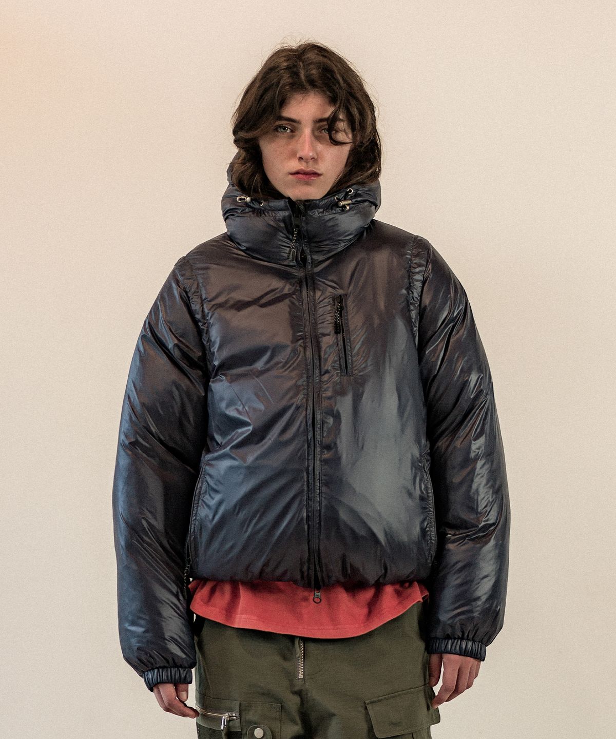 더바이닐하우스(THEVINYLHOUSE) REVERSIBLE PADDED JACKET BLACK