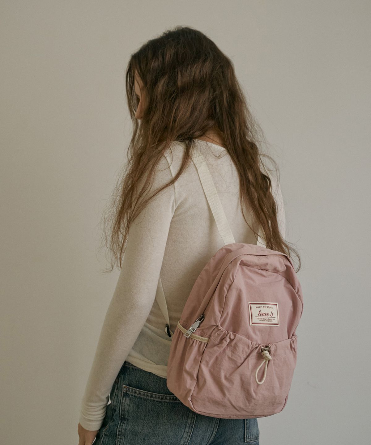 레니비(LeneeB) 미니 스트링 백팩 베이비핑크