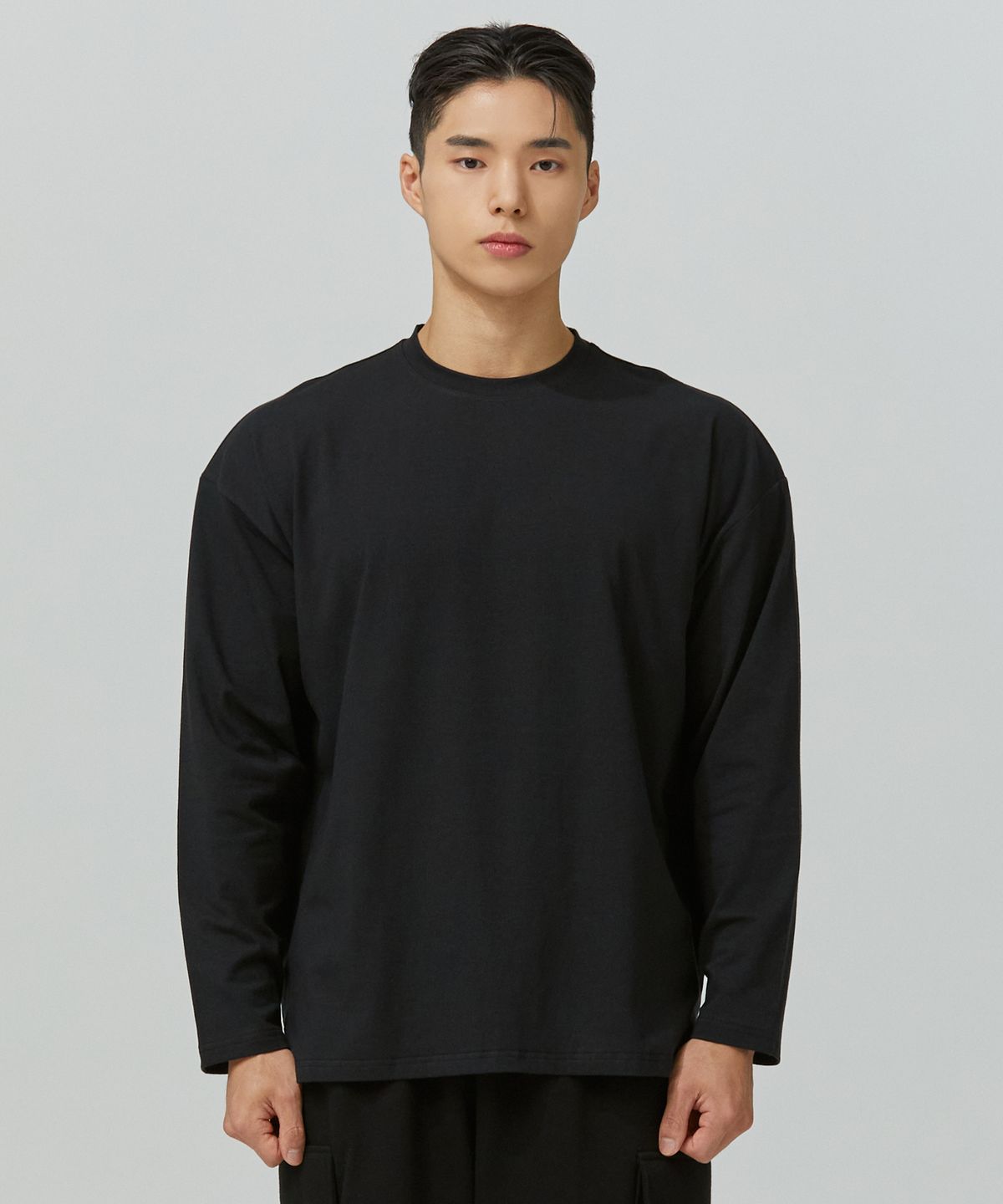 블랙몬스터핏(BLACK MONSTER FIT) 소프트모달 크루넥 롱 슬리브(3color) / BM240722