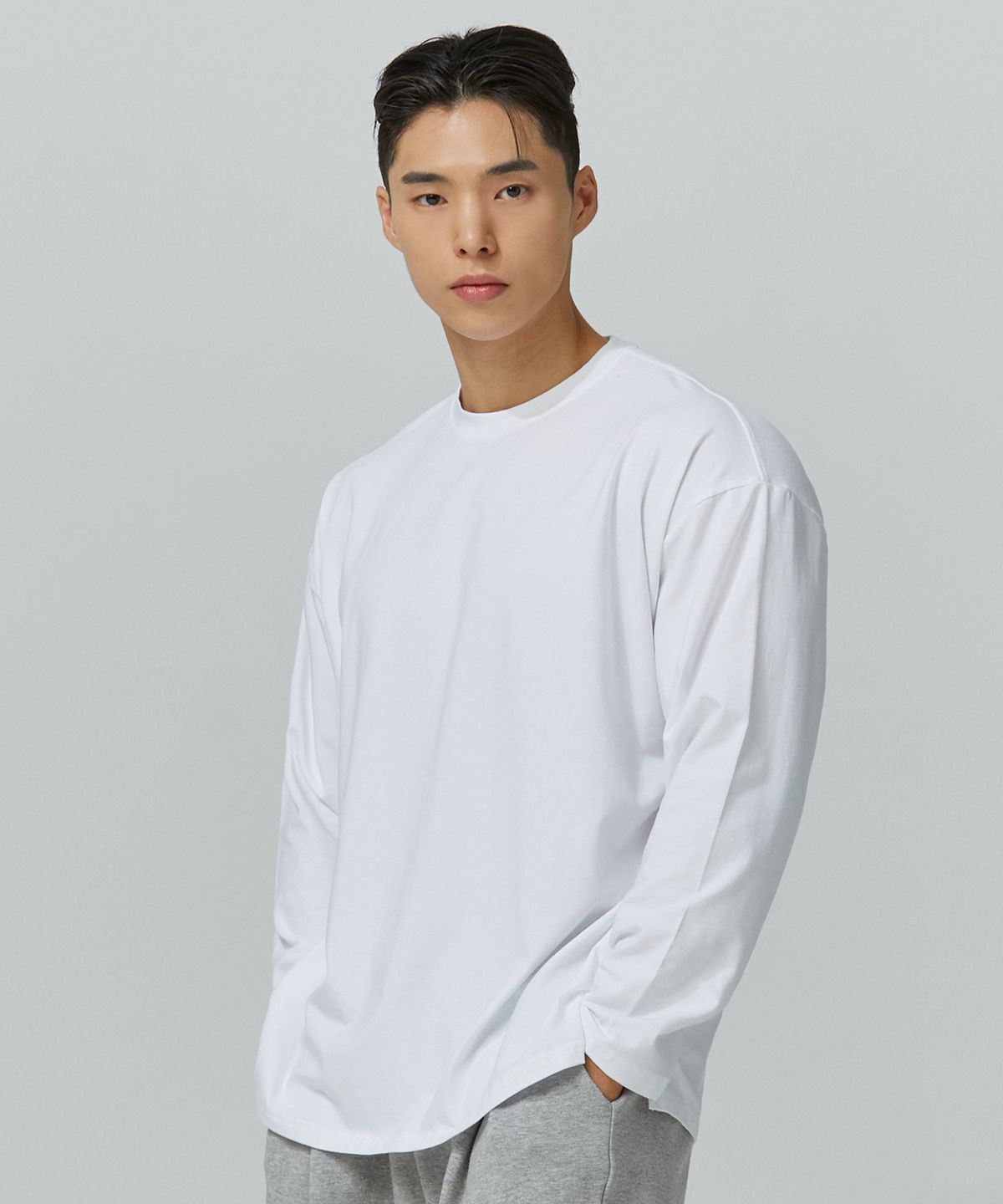 블랙몬스터핏(BLACK MONSTER FIT) 소프트모달 크루넥 롱 슬리브(3color) / BM240722