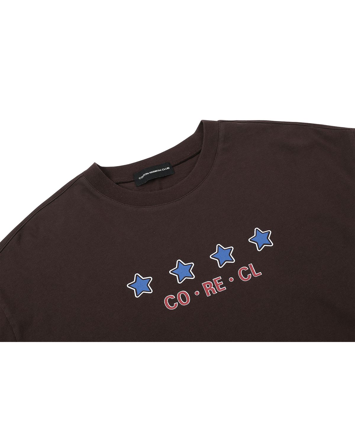 코튼리버스클럽(COTTONREBIRTHCLUB) 4스타 아트웍 티셔츠 (브라운)