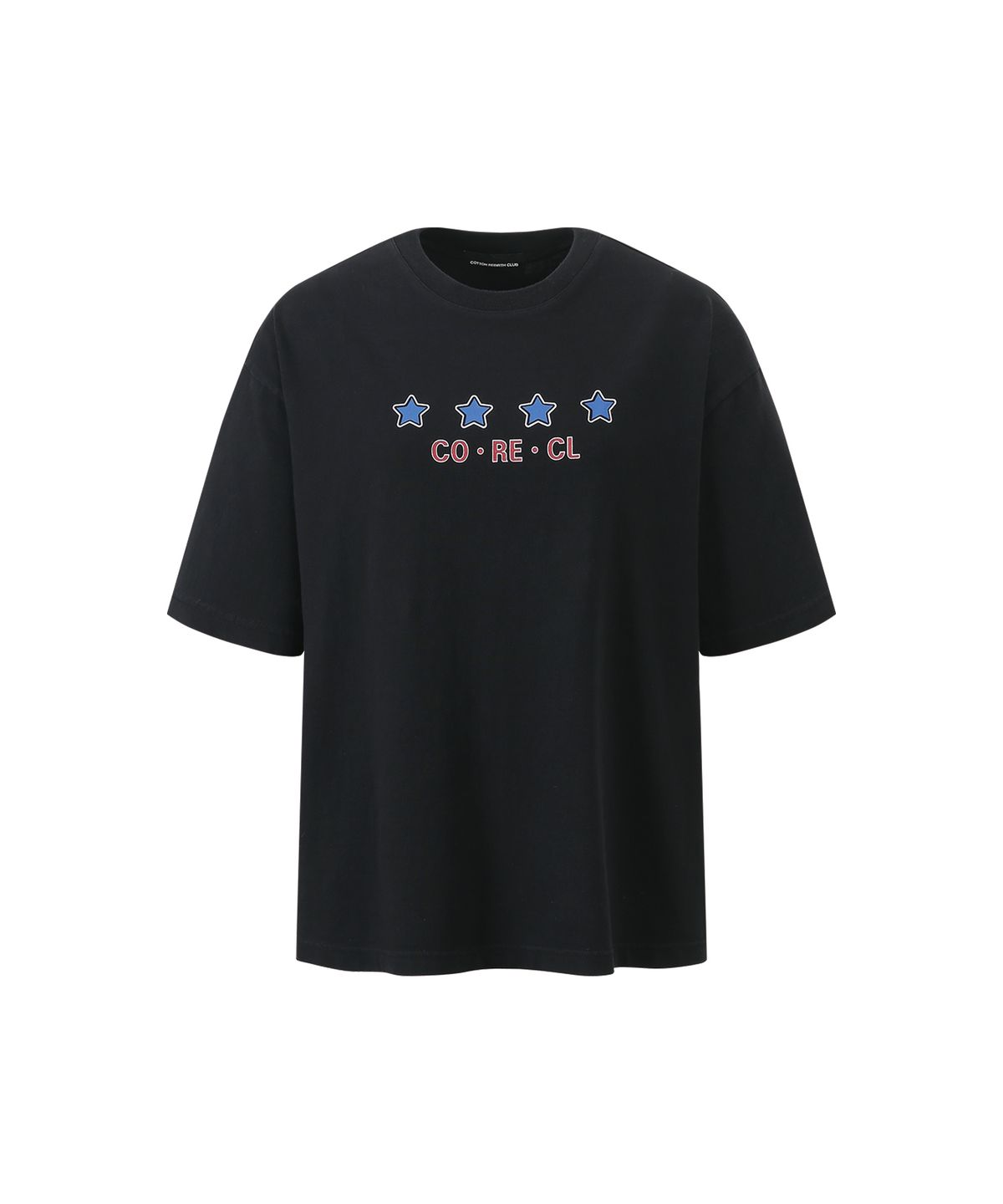 코튼리버스클럽(COTTONREBIRTHCLUB) 4스타 아트웍 티셔츠 (블랙)