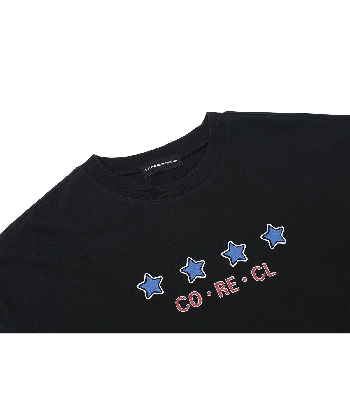 코튼리버스클럽(COTTONREBIRTHCLUB) 4스타 아트웍 티셔츠 (블랙)