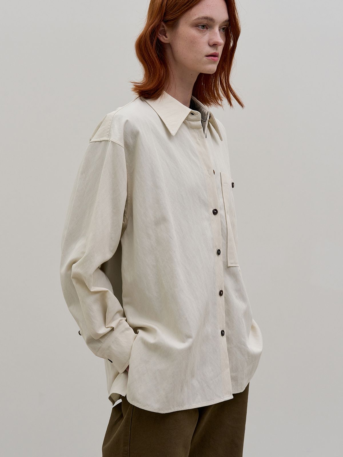 해브 앤 해브(HAVE8HAVE) TWILL POCKET SHIRT_3 color