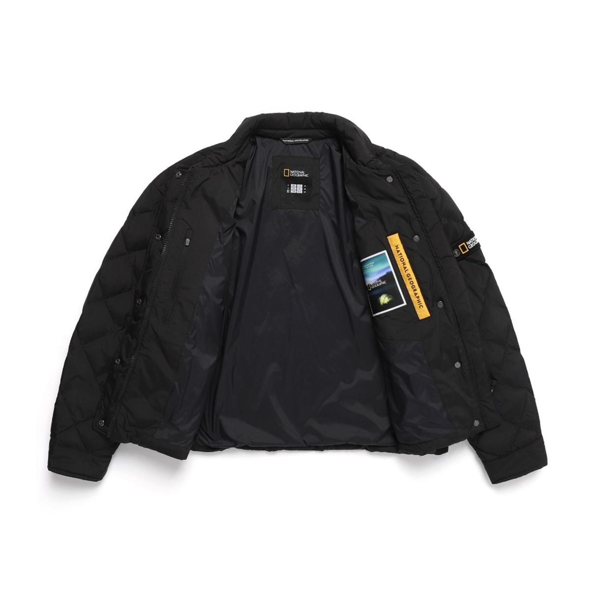 내셔널지오그래픽(NATIONALGEOGRAPHIC) N244WPD010 여성 엘크 카라 패딩 숏 점퍼 CARBON BLACK