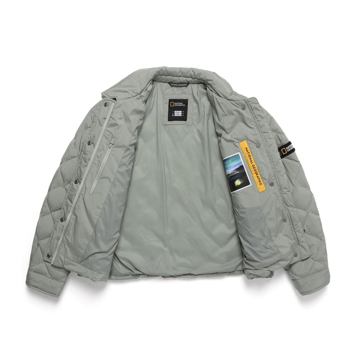 내셔널지오그래픽(NATIONALGEOGRAPHIC) N244WPD010 여성 엘크 카라 패딩 숏 점퍼 LIGHT JADE