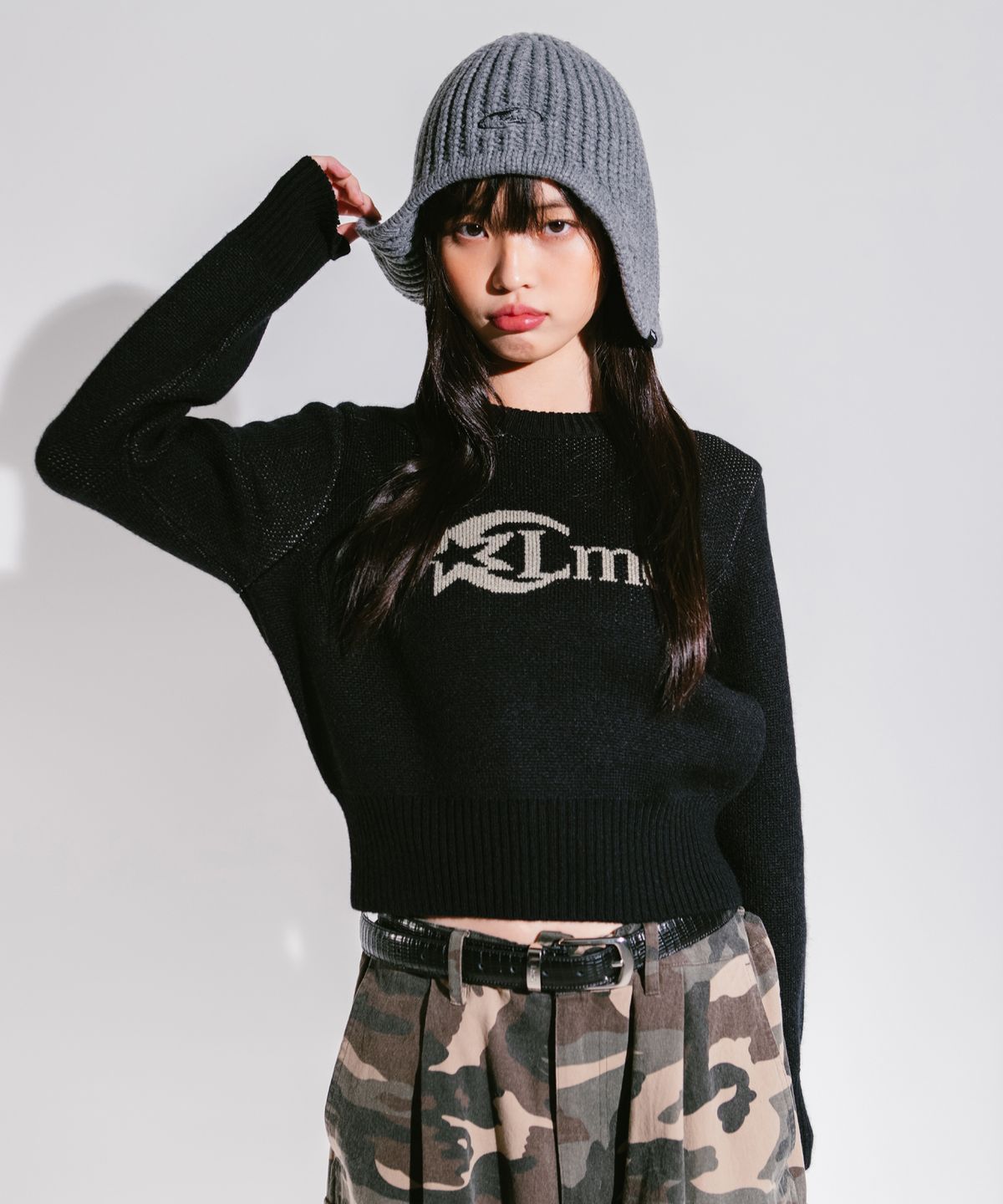 엘엠씨(LMC) WM STAR LOGO CROPPED KNIT black