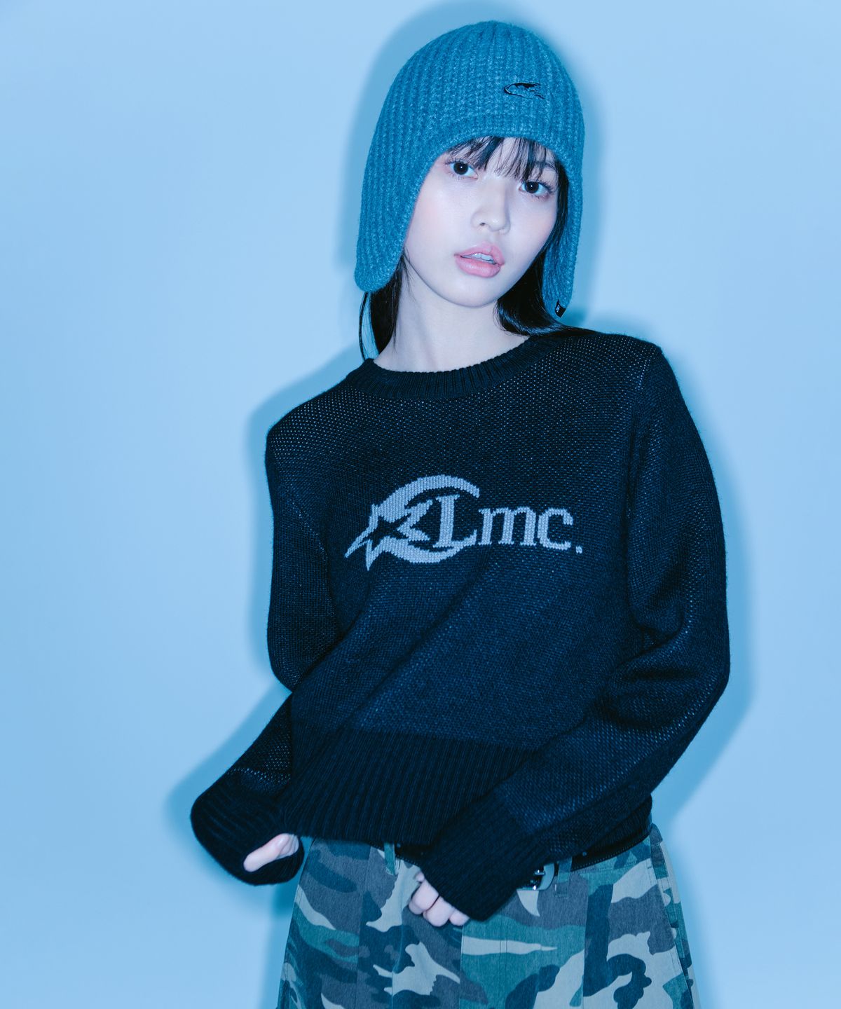 엘엠씨(LMC) WM STAR LOGO CROPPED KNIT black