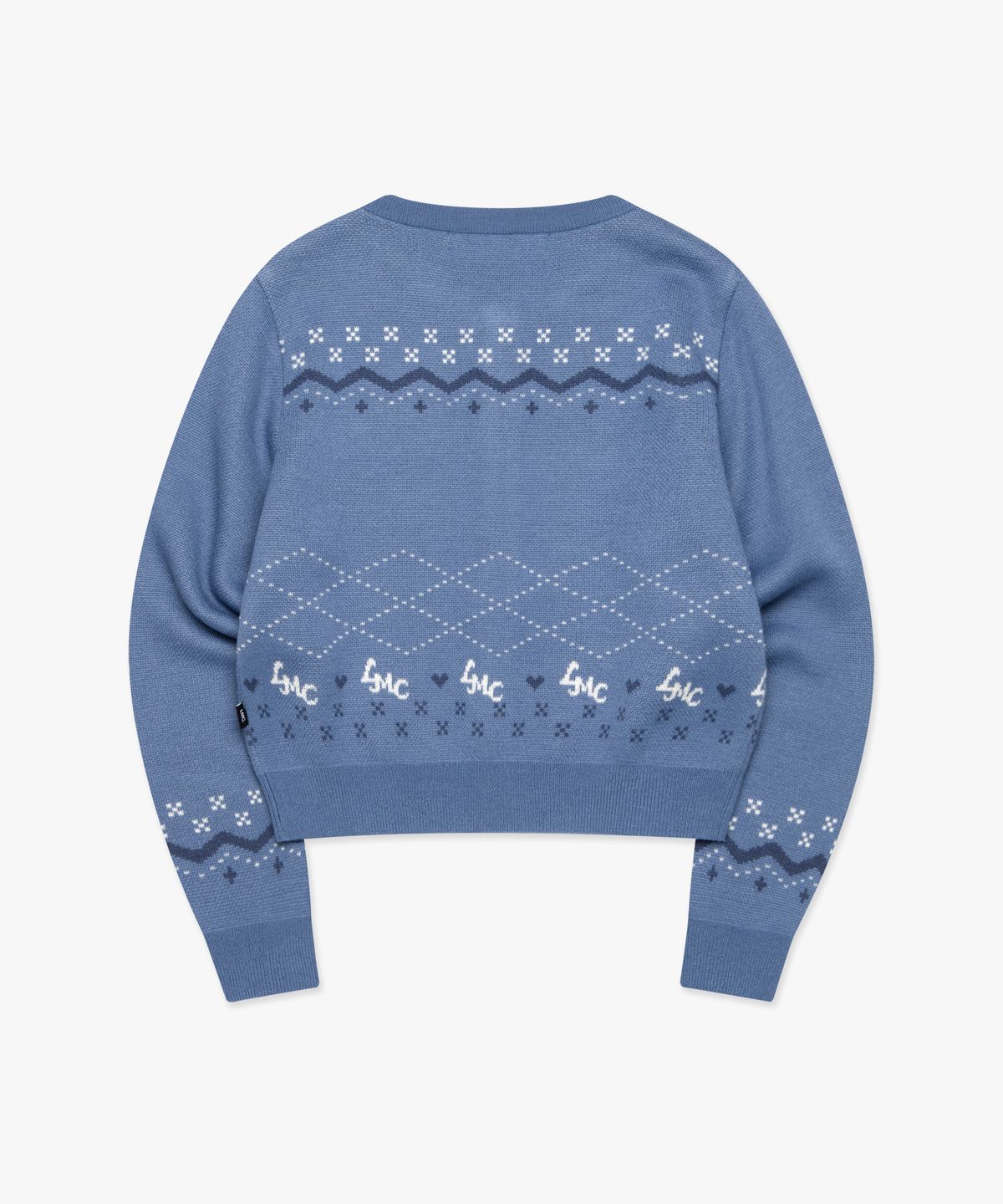 엘엠씨(LMC) WM RIBBON JACQUARD CARDIGAN blue