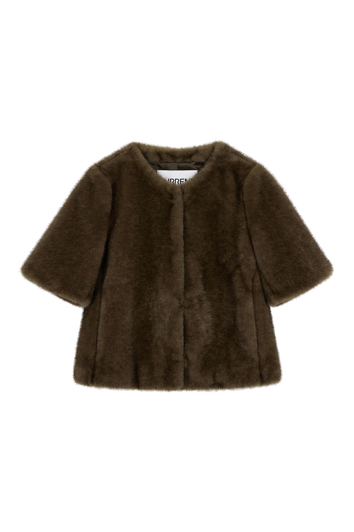 커렌트(CURRENT) FAUX FUR 반팔자켓 [카멜]