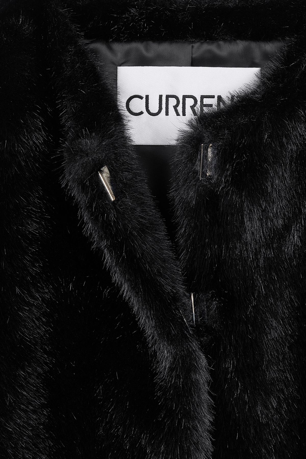 커렌트(CURRENT) FAUX FUR 반팔자켓 [블랙]