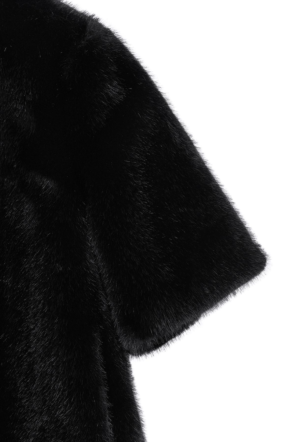 커렌트(CURRENT) FAUX FUR 반팔자켓 [블랙]
