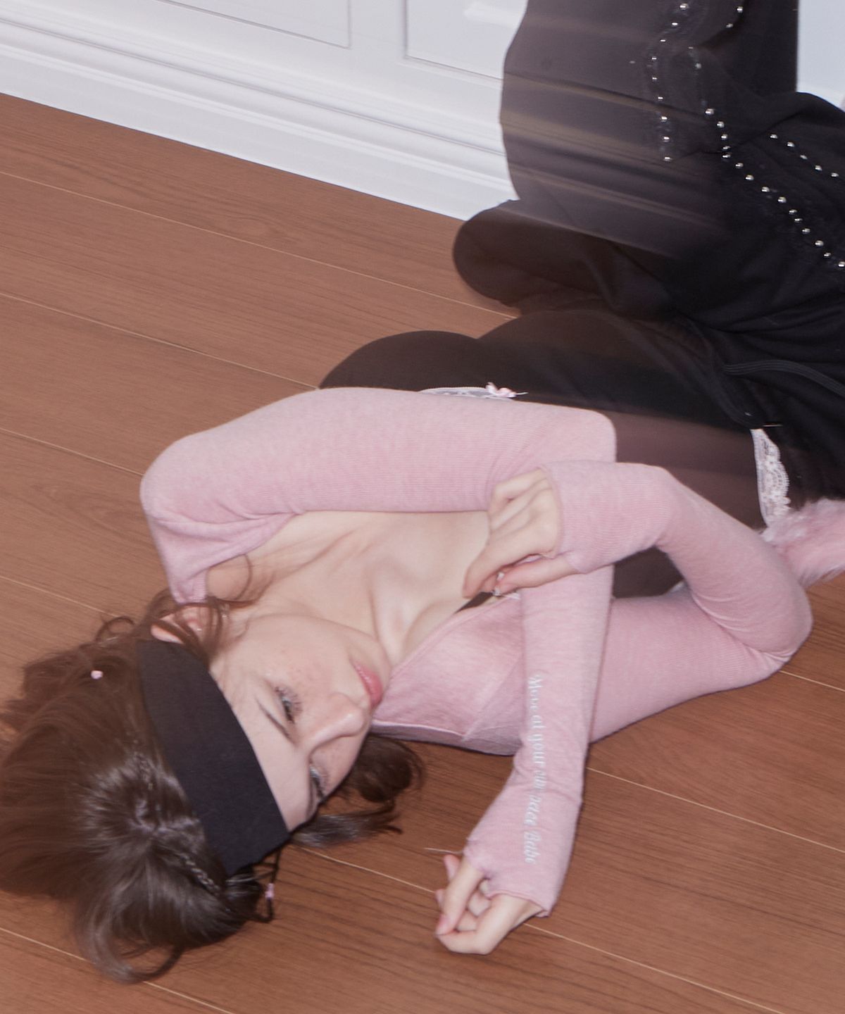 스웻스윗(SWEATSWEET) SOFT CREAM LETTERING BOLERO - PINK
