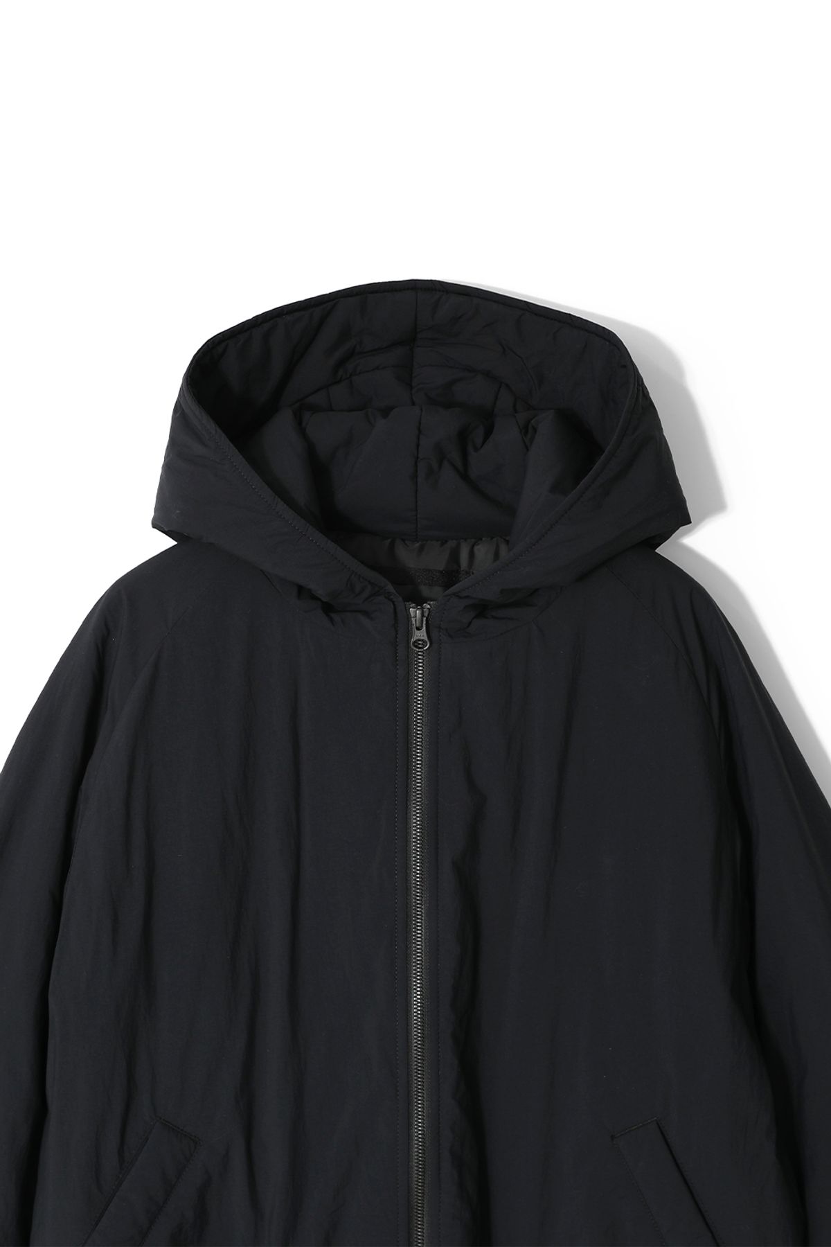 홀리선(HORLISUN) Moscow Water Repellent Padding Hoodie Jacket Black Navy