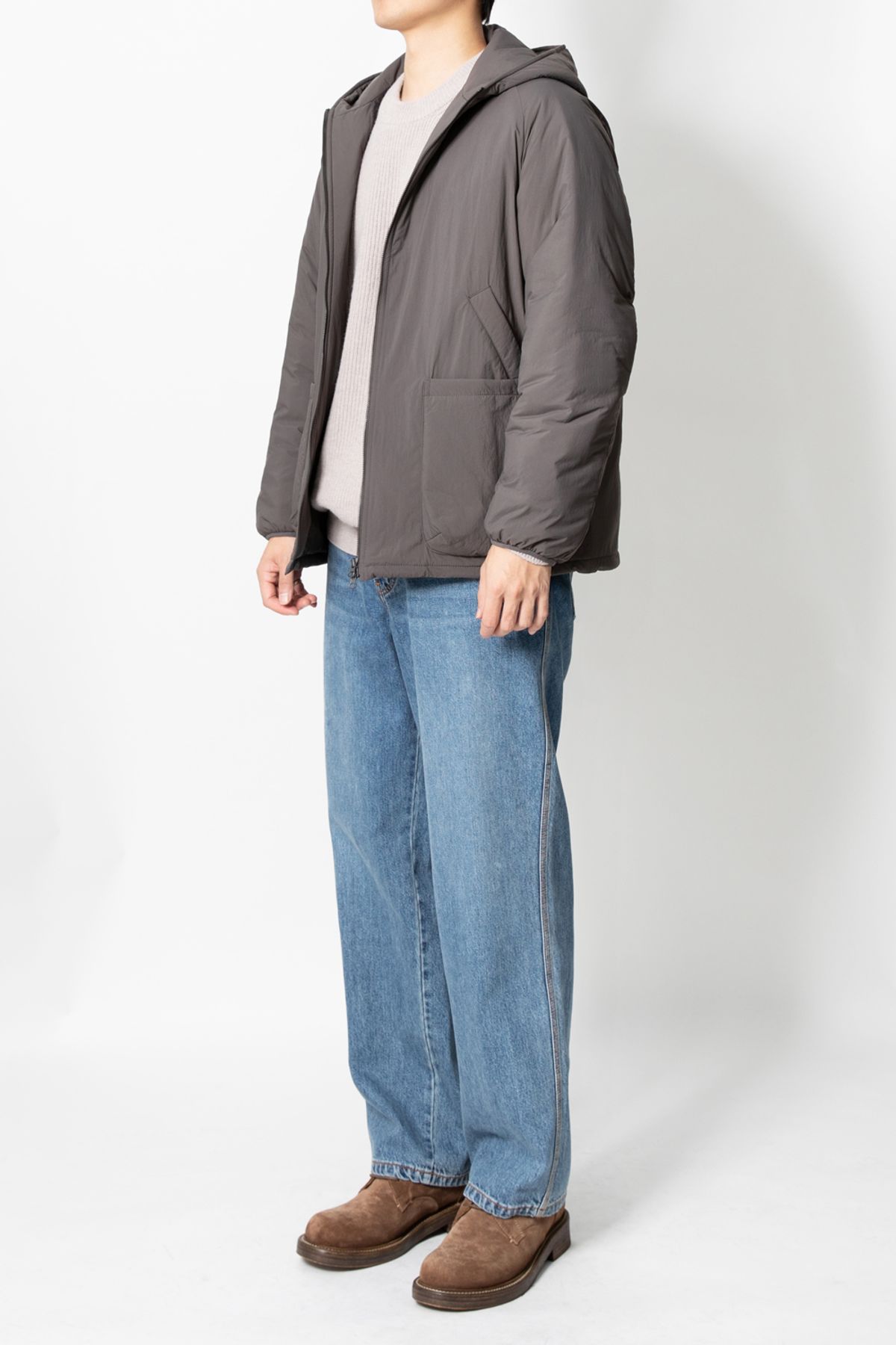 홀리선(HORLISUN) Moscow Water Repellent Padding Hoodie Jacket Charcoal
