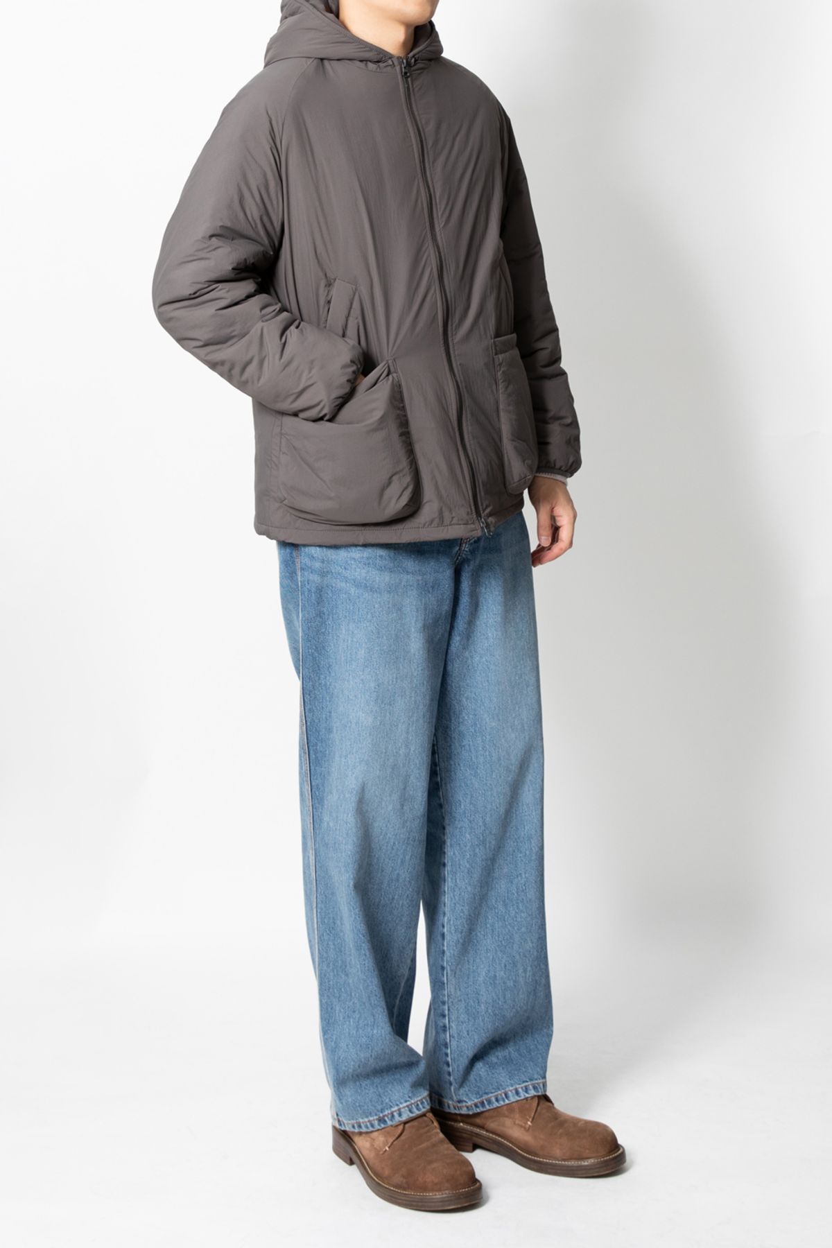 홀리선(HORLISUN) Moscow Water Repellent Padding Hoodie Jacket Charcoal