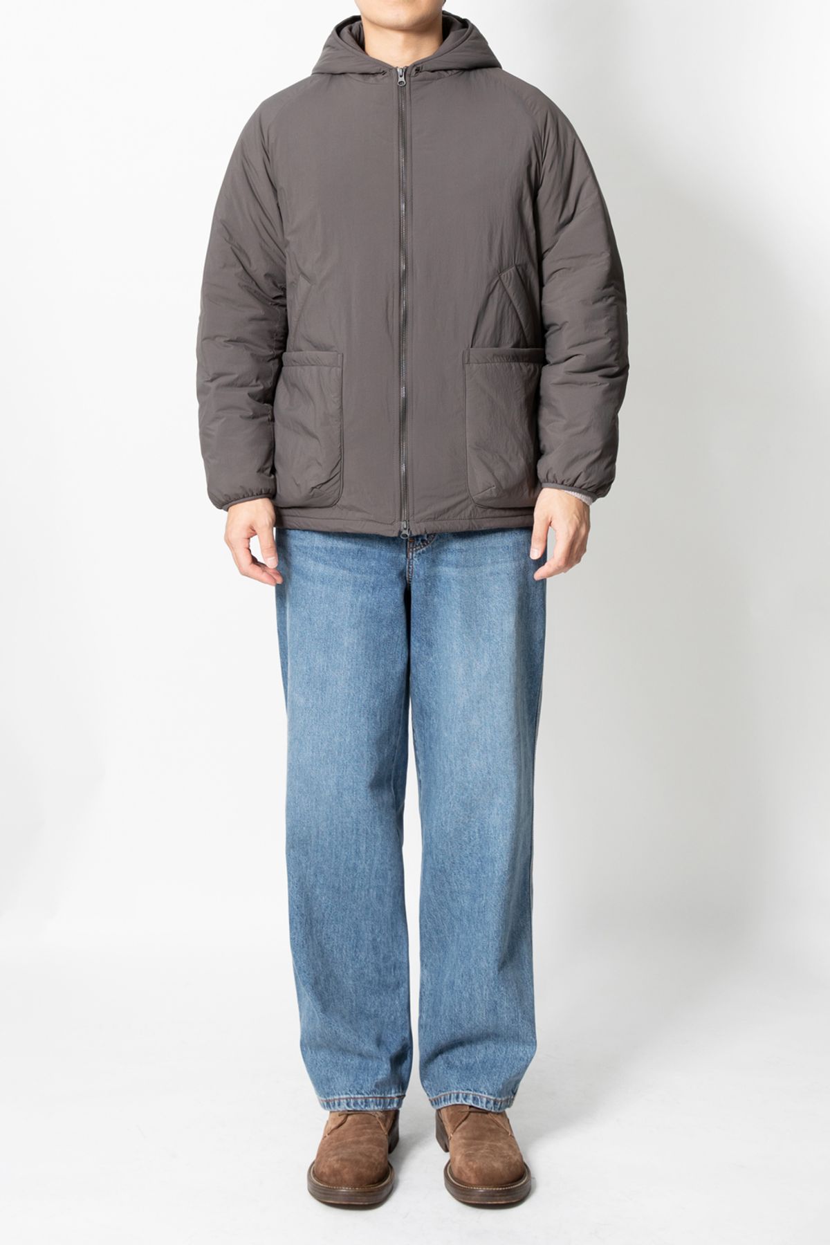 홀리선(HORLISUN) Moscow Water Repellent Padding Hoodie Jacket Charcoal