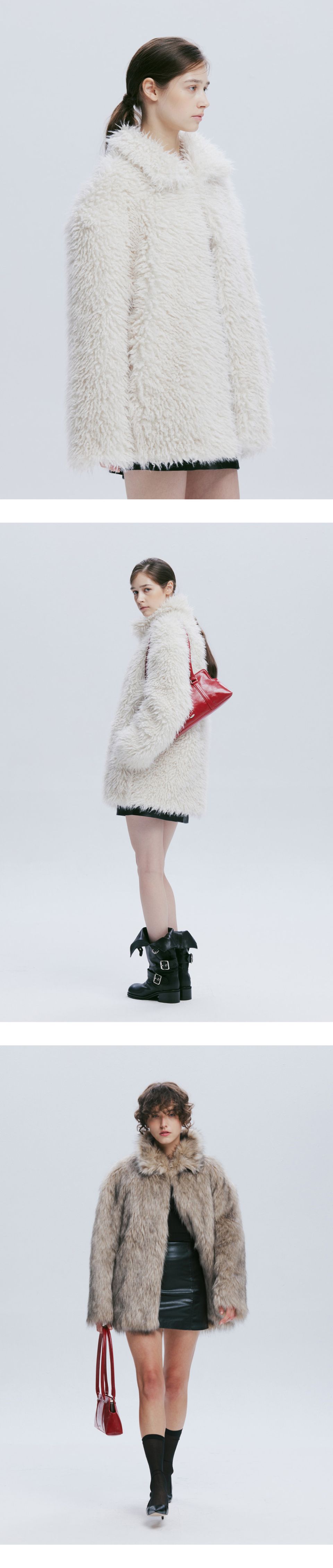 MUSINSA公式 | AFTERHOURS OVERSIZED FUR JACKET V2 (CREAM)